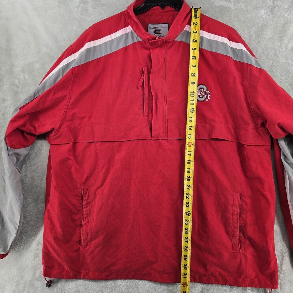 Ohio State Buckeyes Colosseum Athletic Windbreaker Jacket Pull Over Red Size XL - Picture 6 of 9